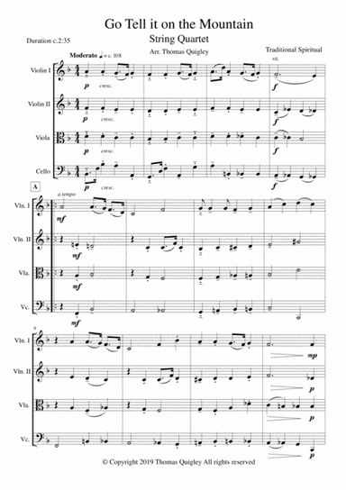 Go Tell it on the Mountain (arr. Thomas Quigley)