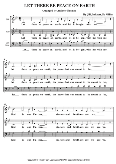 Let There Be Peace On Earth (arr. Andrew Emmet)