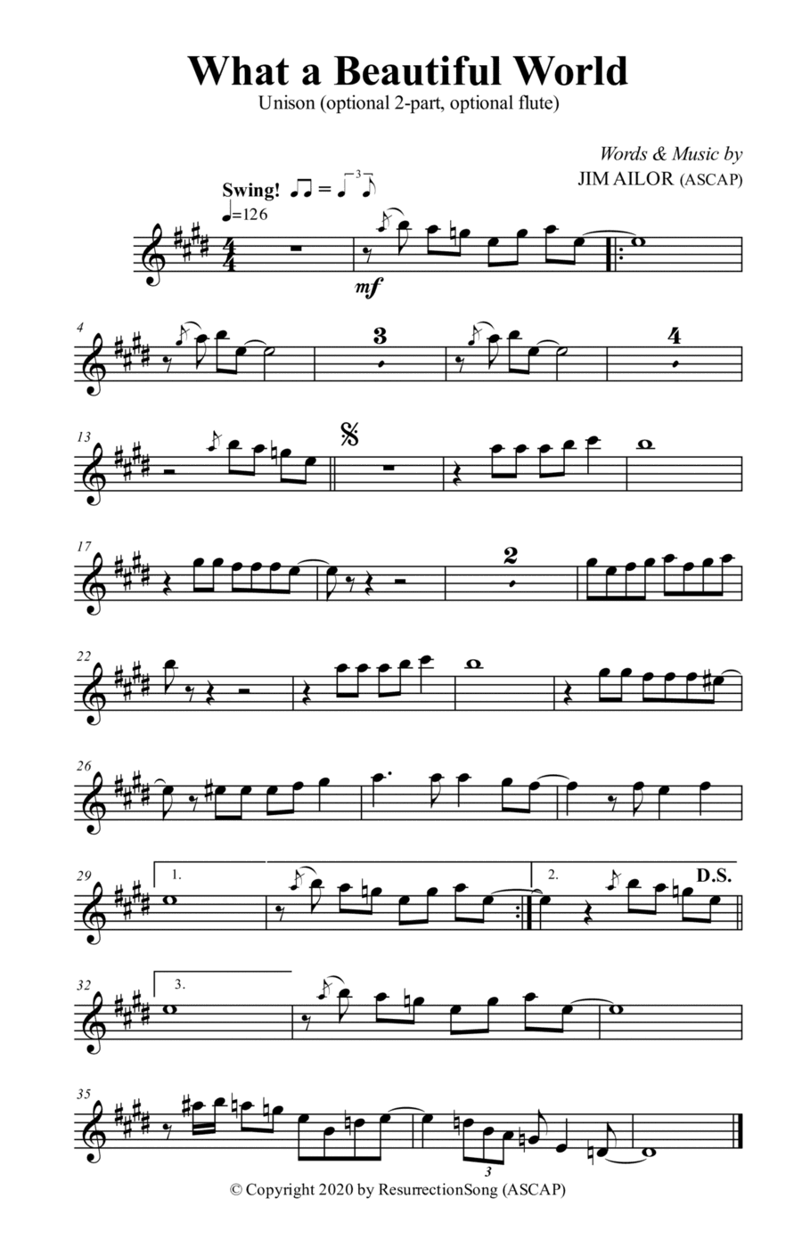 What a Beautiful World (Flute Part)