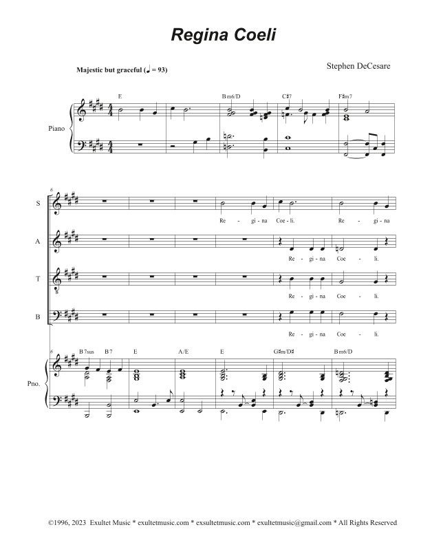 Regina Coeli (SATB)