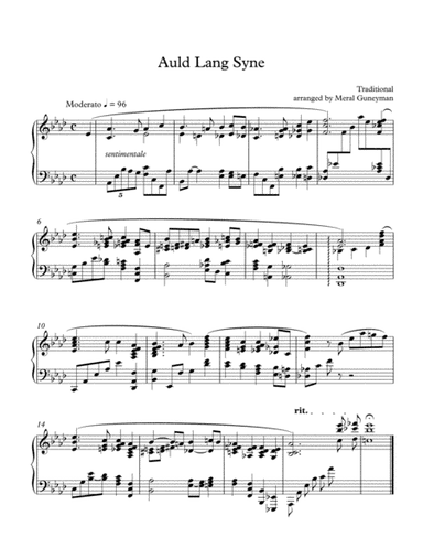Auld Lang Syne (arr. Meral Guneyman)