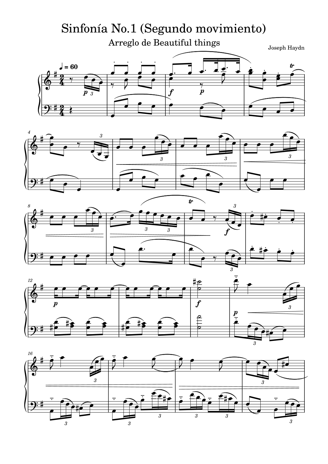 Sinfonía No.1(Segundo Movimiento)-Joseph Haydn