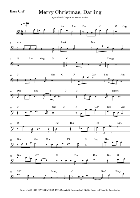 Merry Christmas, Darling (arr. Fabio Eduardo de Oliveira)