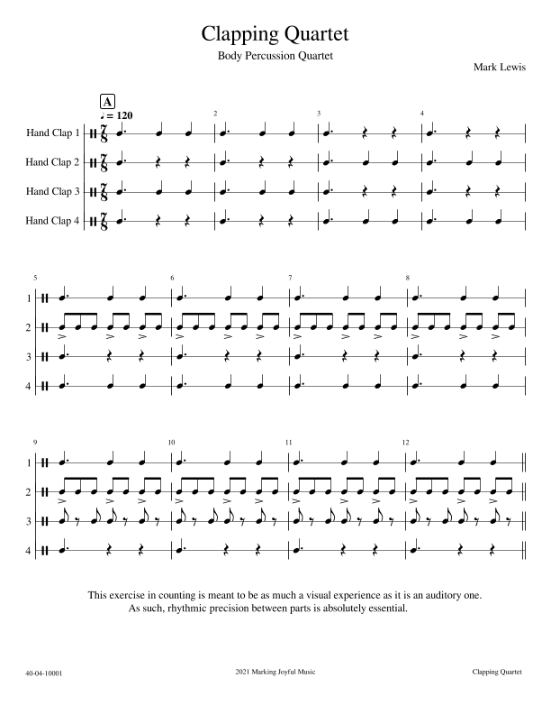 Clapping Quartet - Body Percussion Quartet