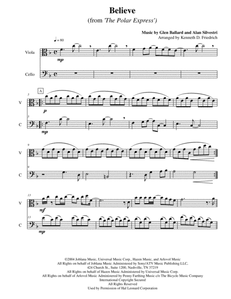 Believe (arr. Kenneth D. Friedrich)
