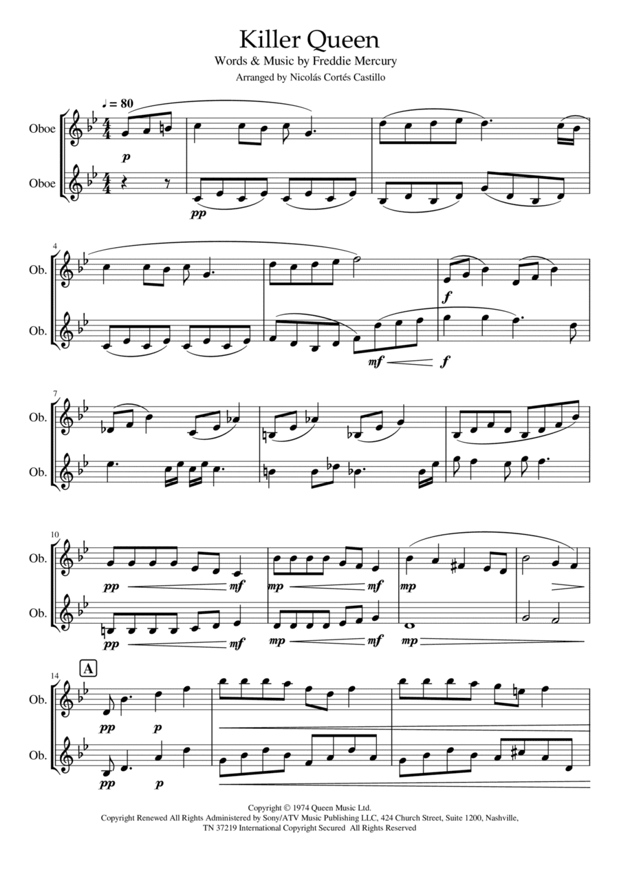Killer Queen (arr. Nicolás Cortés Castillo)
