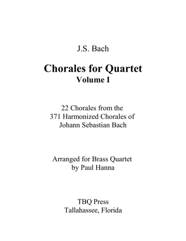 Chorales for Quartet, Volume 1 (arr. Paul Hanna)