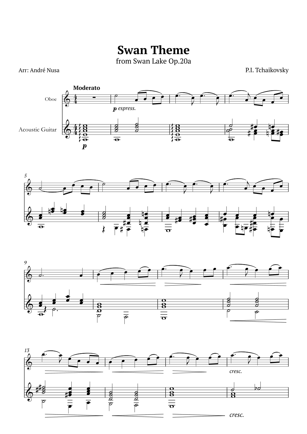 Swan Lake (arr. André Nusa)