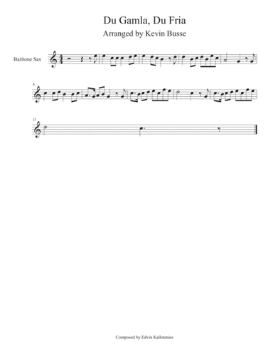 Du Gamla, Du Fria - Bari Sax (arr. Kevin Busse)