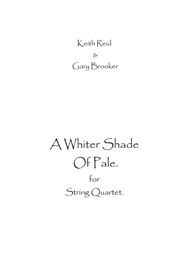 A Whiter Shade Of Pale (arr. Spence Bundy)