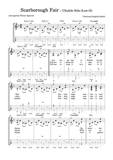 Scarborough Fair (arr. Winter Sparrow)