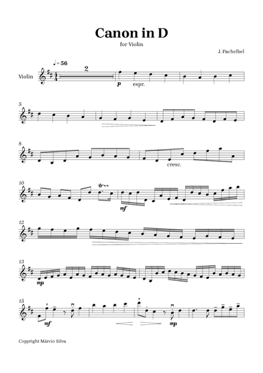 Canon in D (arr. Márcio Silva)