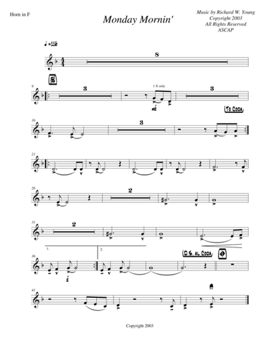 Monday Mornin'- French Horn