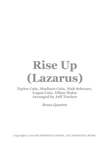 Rise Up (lazarus) (arr. Jeff Tincher)