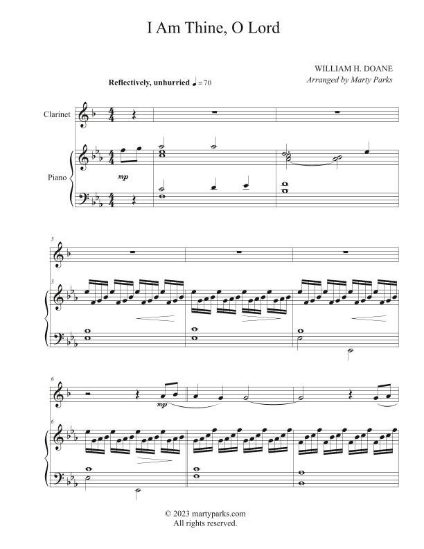 I Am Thine, O Lord (arr. Marty Parks)