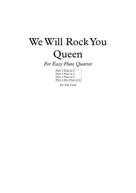 We Will Rock You (arr. Tim Curd)