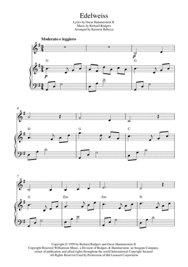 Edelweiss (arr. Kaiserin Rebecca)
