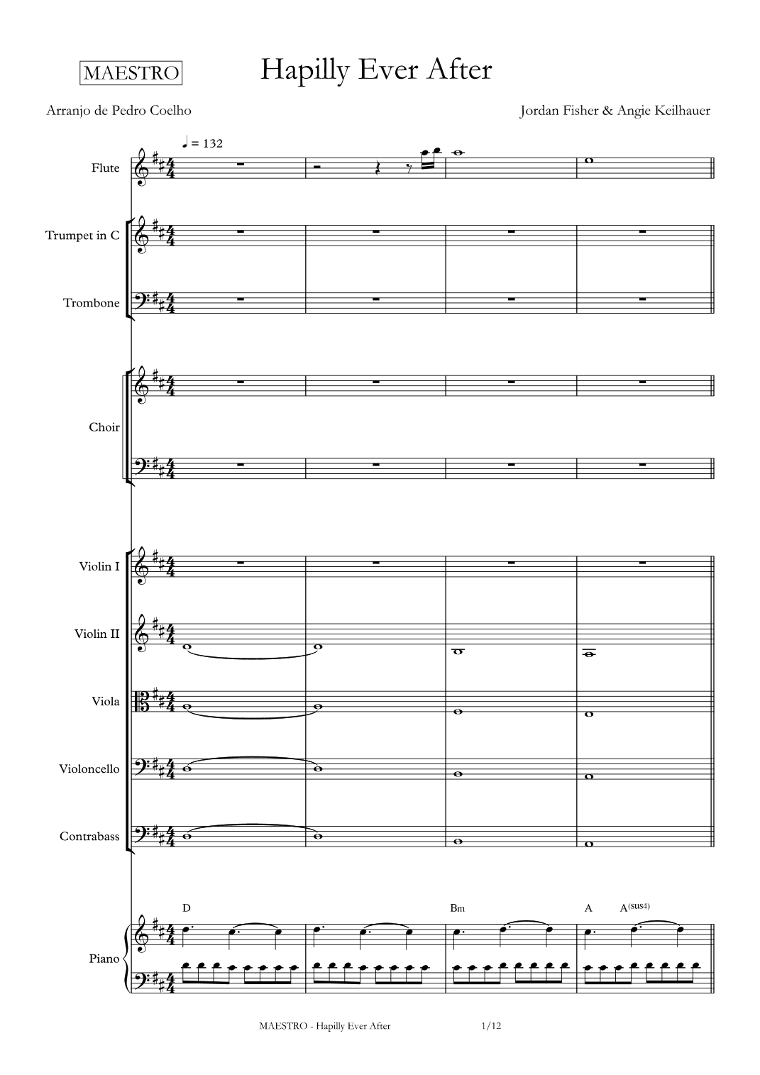Happily Ever After (arr. Pedro Coelho)