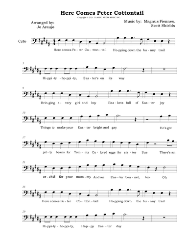 Here Comes Peter Cottontail (arr. Jo Araujo)