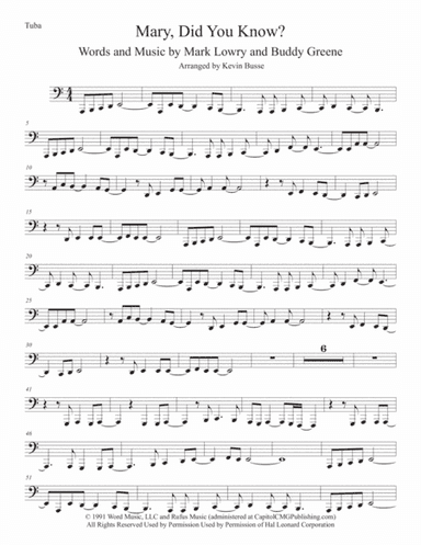 Mary, Did You Know? (arr. Kevin Busse)