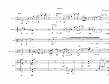 fluye for Flute, violin, viola, Cello, harp