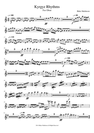 Kyrgyz Rhythms for Oboe