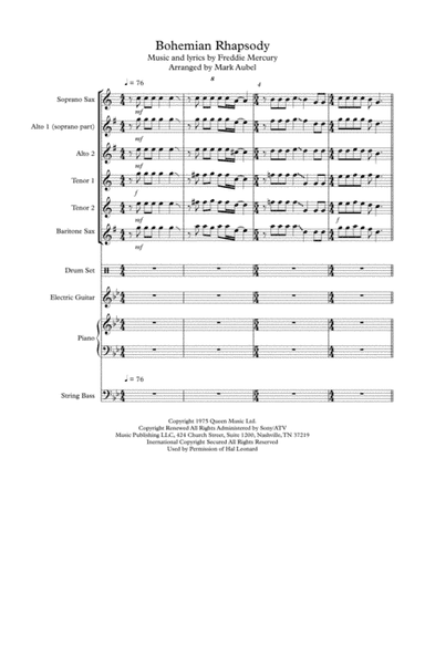 Bohemian Rhapsody (arr. Mark Aubel)