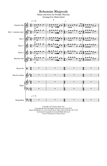 Bohemian Rhapsody (arr. Mark Aubel)