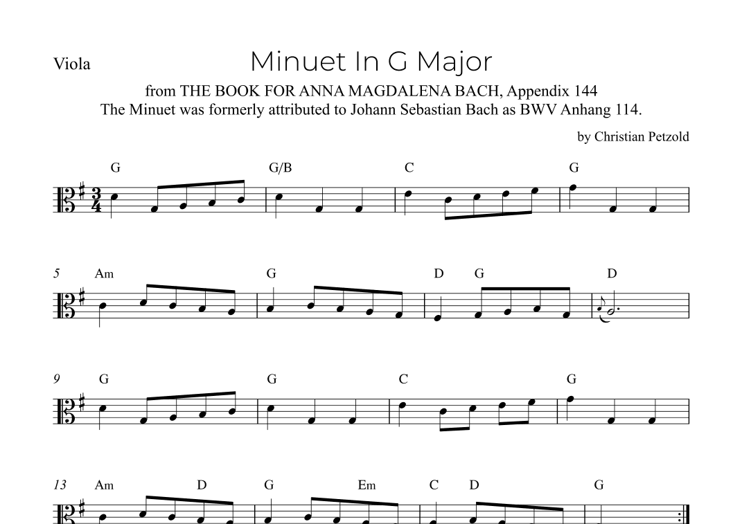 Minuet In G Major (arr. Alex Nunes Rodrigues)
