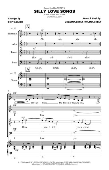 Silly Love Songs (arr. Stephanie Teh)