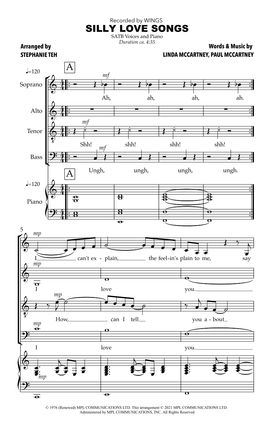 Silly Love Songs (arr. Stephanie Teh)