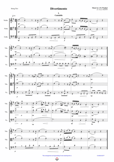 Divertimento (Cantabile, Menuetto, Allegro) (arr. Josef STASTNY)