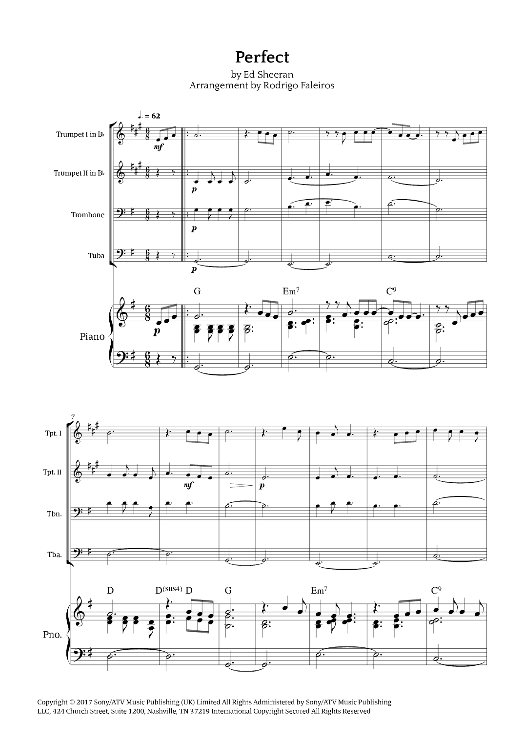 Perfect (arr. Rodrigo Faleiros)