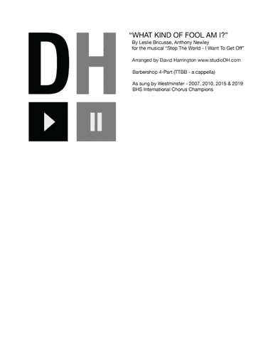 What Kind Of Fool Am I? (arr. David Harrington (studioDH))