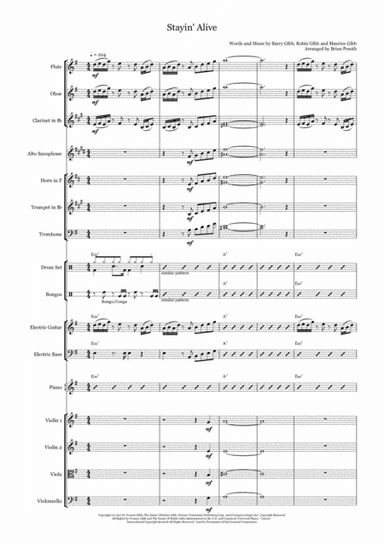 Stayin' Alive  from the Motion Picture SATURDAY NIGHT FEVER (arr. Brian Pesoth)