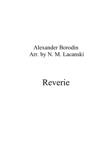 Reverie (arr. Nick Lacanski)