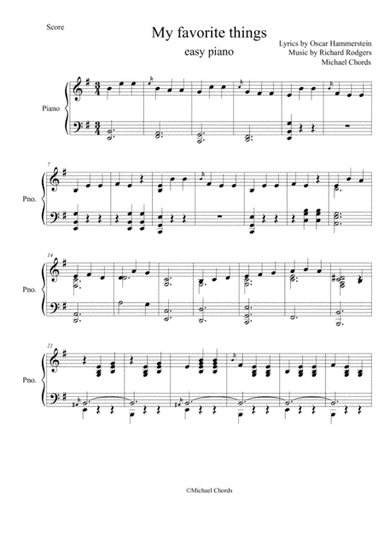 My Favorite Things (arr. pianoplayer)