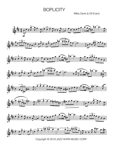 Boplicity (be Bop Lives) (arr. Anderson Quevedo)
