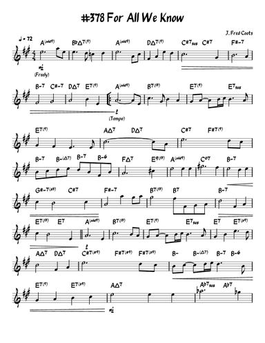 For All We Know (arr. John Fries)