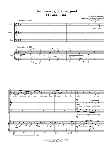 The Leaving of Liverpool (arr. Virginia Firnberg)