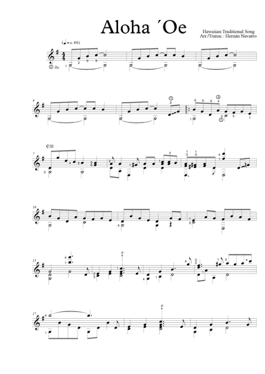 Aloha ´Oe (arr. Hernán Navarro)