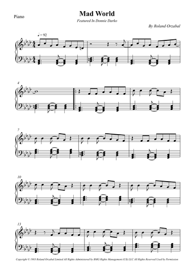 Mad World (arr. Wesley S. SIlva)