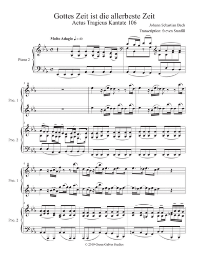 Gottes Zeit ist die allerbeste Zeit (arr. Steve Stanfill)