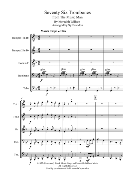 Seventy Six Trombones (arr. Sy Brandon)