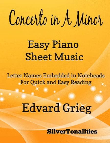 Concerto in A Minor Opus 16 Easiest Piano Sheet Music (arr. SilverTonalities)