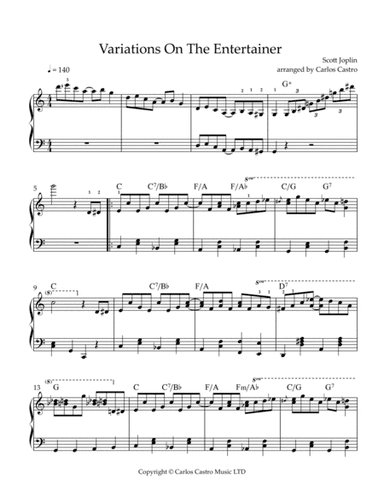 THE ENTERTAINER VARIATIONS (arr. Carlos Castro)