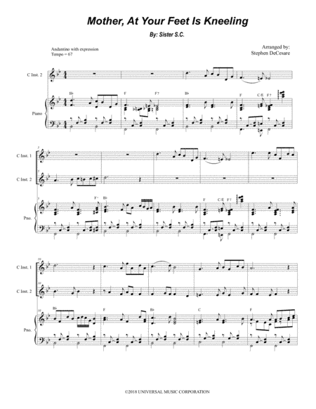Mother At Your Feet Is Kneeling (arr. Stephen DeCesare)