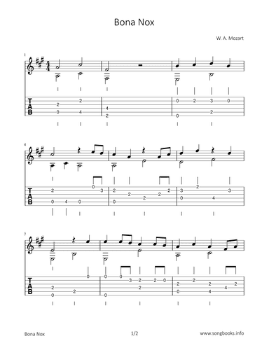 Bona Nox (arr. Bettina Schipp)