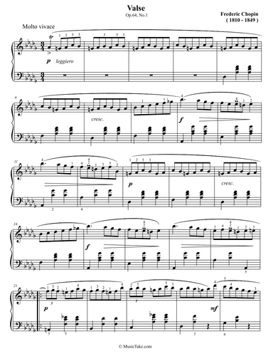 Chopin Minute Waltz Op.64 No.1 (arr. Choupak)