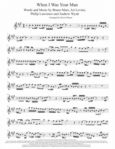 When I Was Your Man (arr. Kevin Busse)